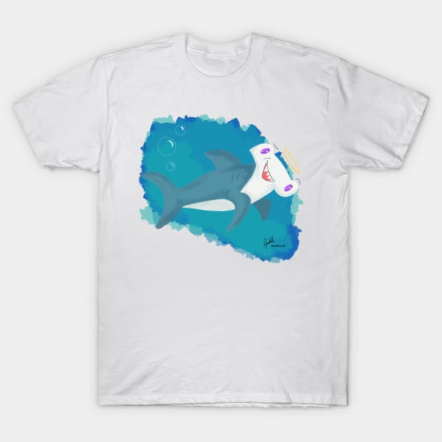 Archangel Gabriel - Hammerhead Shark T-Shirt by AC Salva